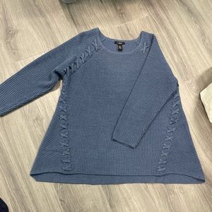 Blue knit sweater